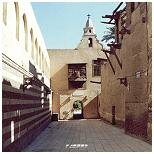 Street in Old Cairo. Street levels here are considerably lower than the modern street level.